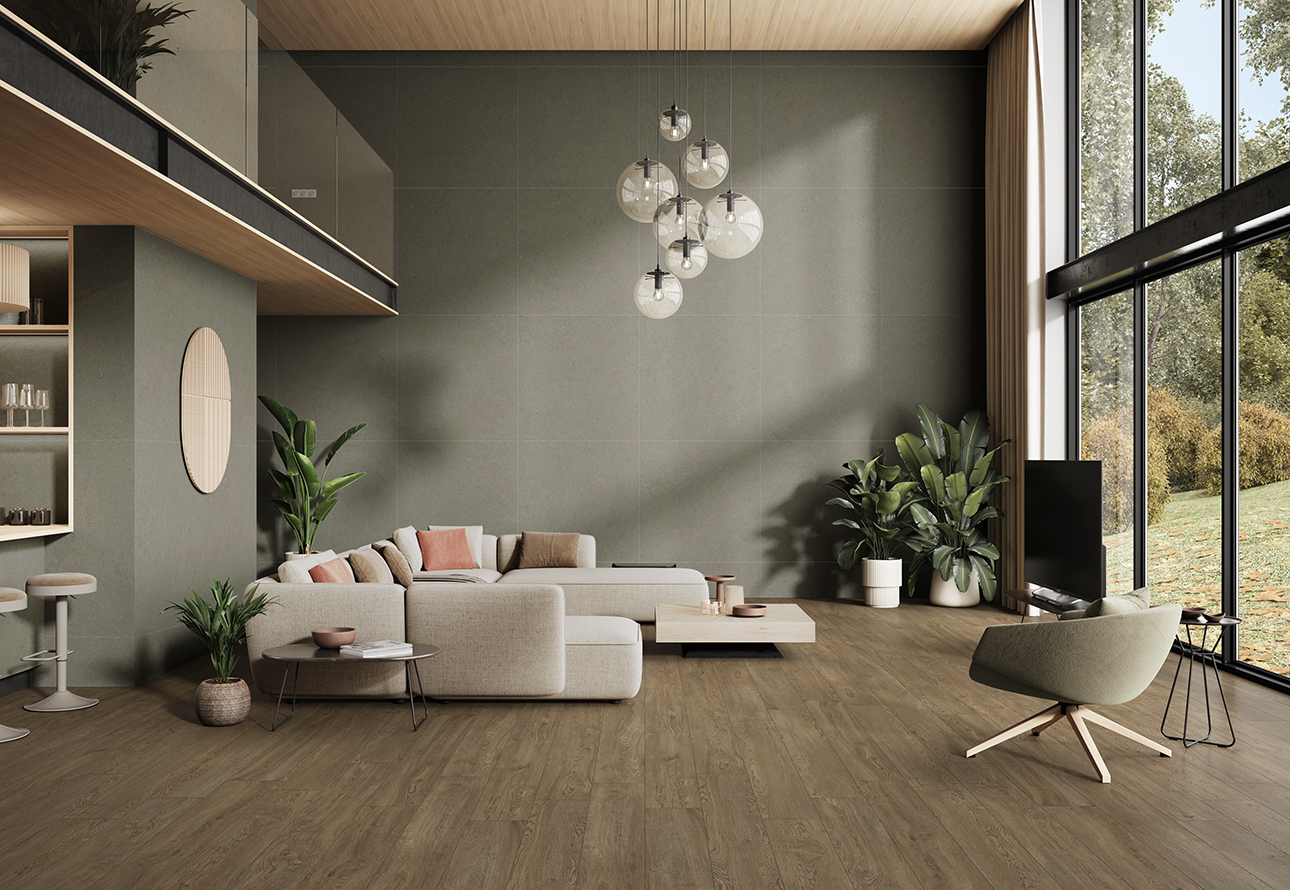 AMB ICONIK NOGAL 22,5X180 CALCARE GREIGE 120X120